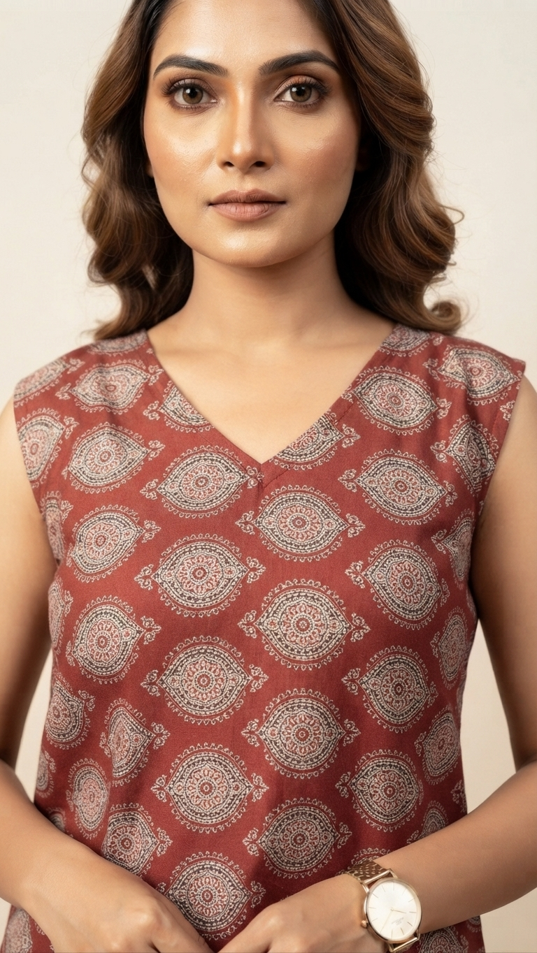Ajrak Printed Cotton Co-ord Set Under 600