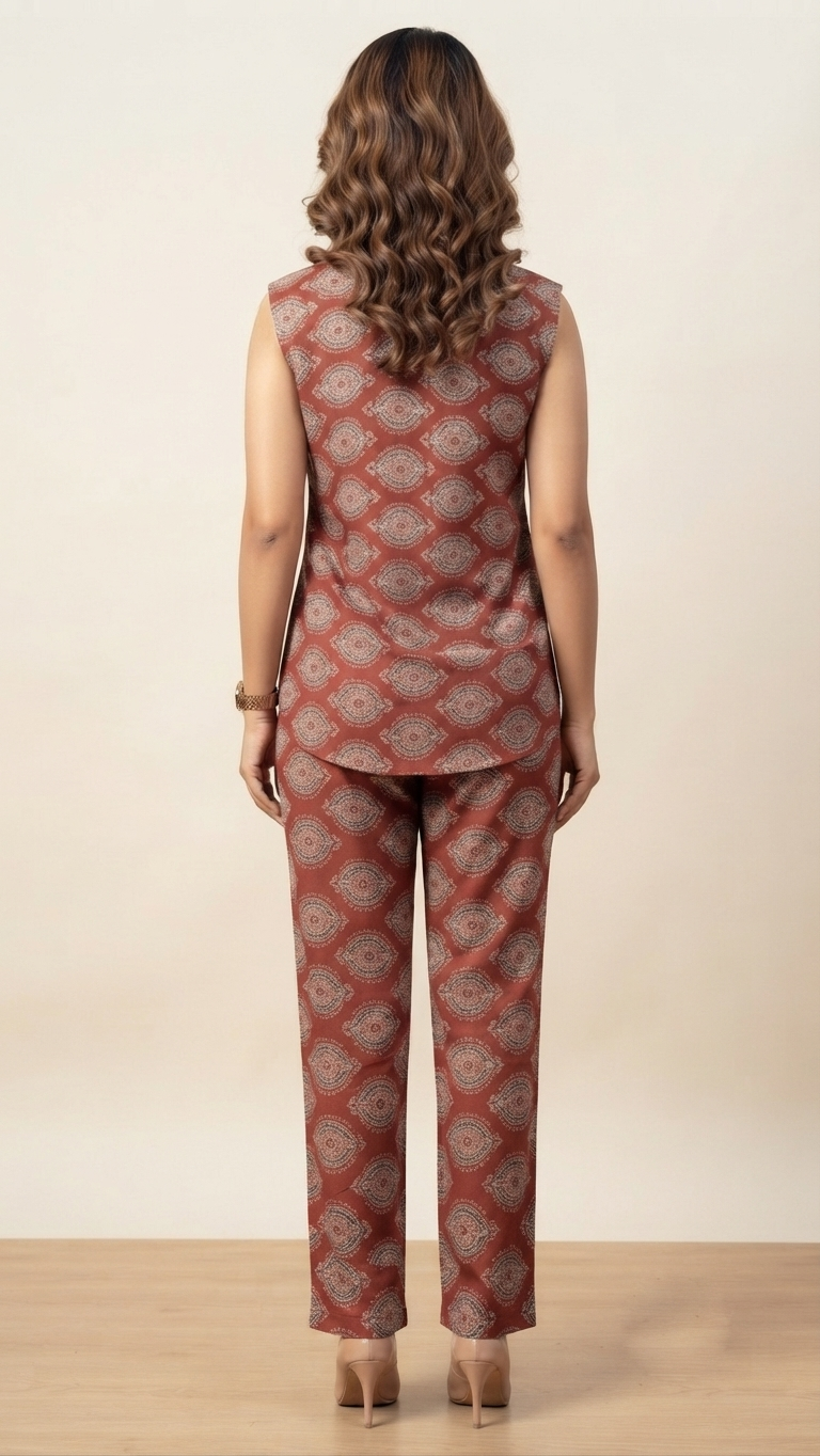 Ajrak Printed Cotton Co-ord Set Under 600